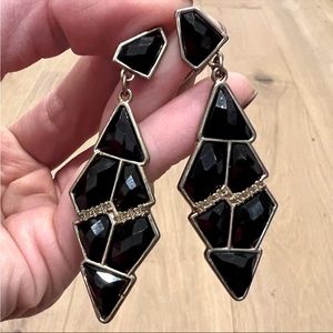 Black and gold earrings